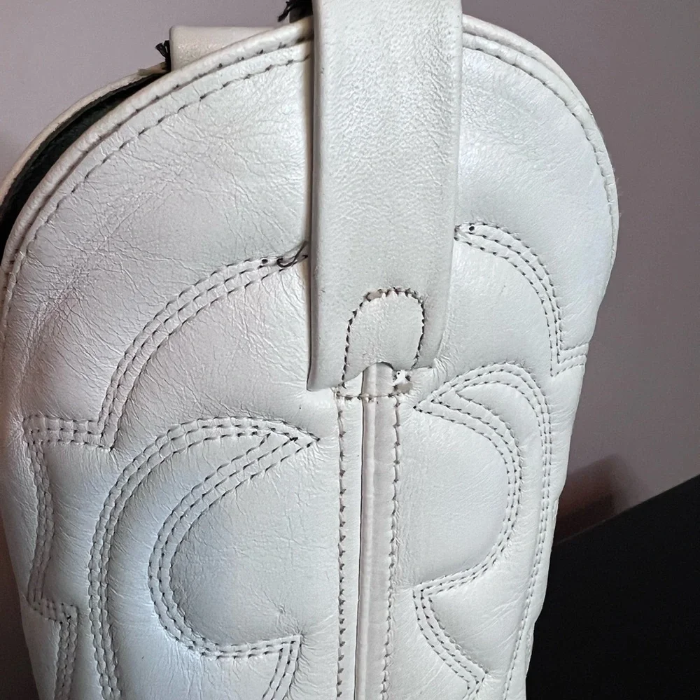 Vittorio Ricci White Cowgirl Boots 6M - Picture 7 of 16